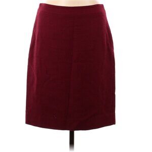 J Crew Pencil Skirt Burgundy Size 6 Wool
